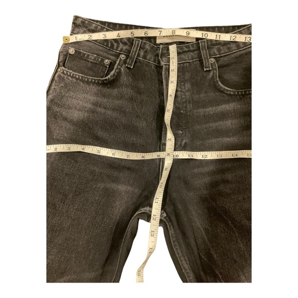 Reformation Women’s High Rise Button Fly Skinny Jeans Raw Hem Black Size 27 - Picture 12 of 16